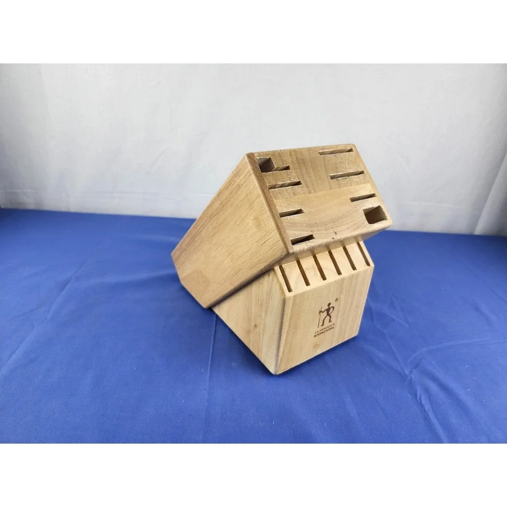J.‎ A. HENCKELS 14 Slot Hardwood Knife Storage Block Oak Finish - S